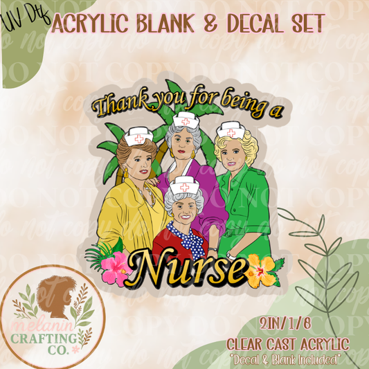 Thank You Nurse UV DTF Acrylic Blank Set