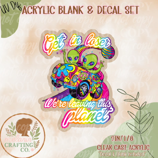 Leaving This Planet UV Dtf Acrylic Blank Set