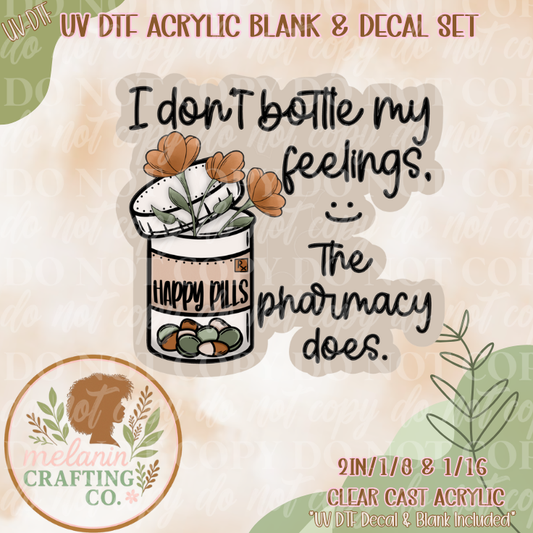 Bottle Feelings UV Dtf Acrylic Blank Set