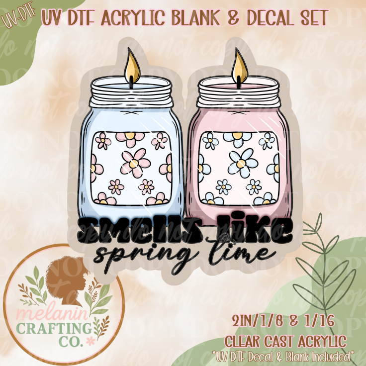 Smells Like Springtime UV Dtf Acrylic Blank Set