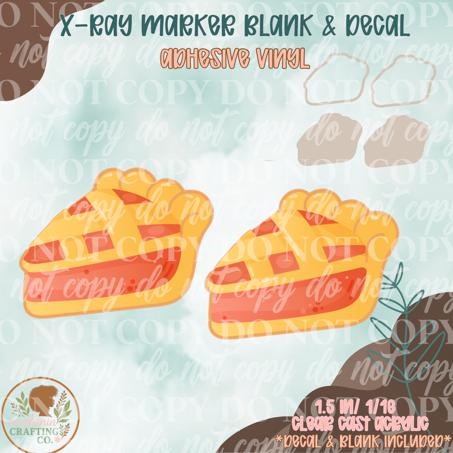 Pie X-Ray Markers (Decal Included)