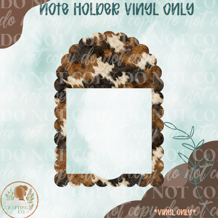 Cowhide Notepad Vinyl