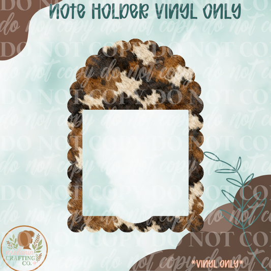 Cowhide Notepad Vinyl