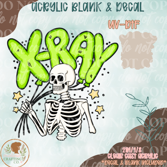 X-Ray Skeleton UV DTF Acrylic Blank Set