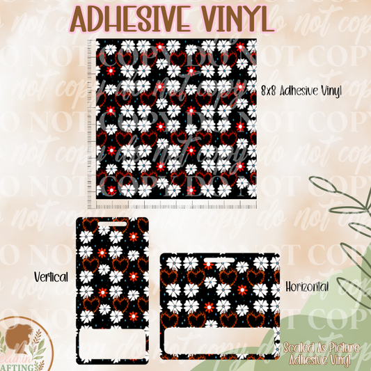 Firey Heart Adhesive Vinyl
