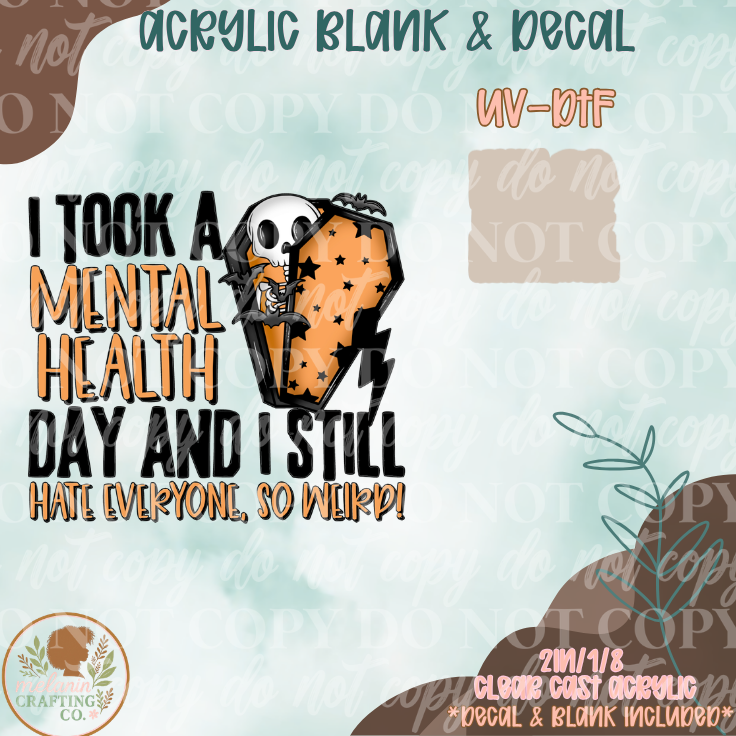 Menty Day UV DTF Acrylic Blank Set