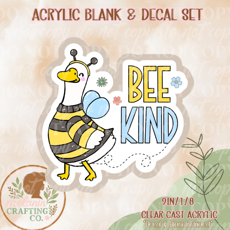 BeeKind Acrylic Blank & Decal Set