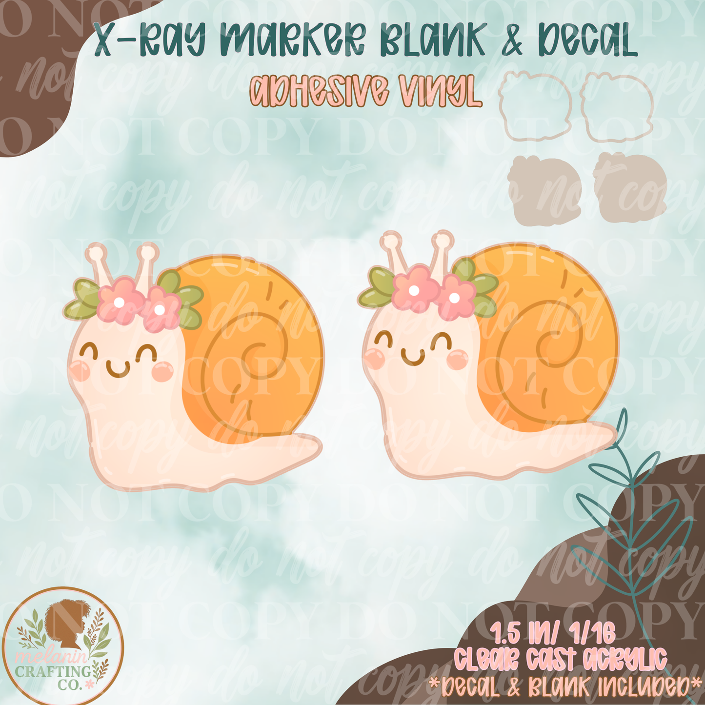 Snail X-Ray Markers (Decal Included)