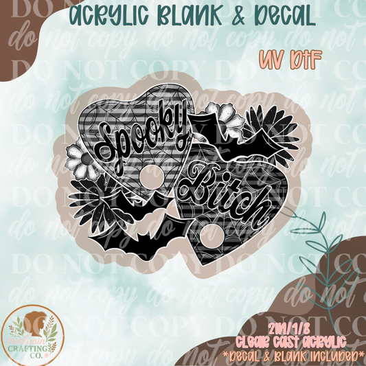 Spooky B*tch UV DTF Acrylic Blank Set