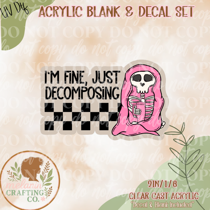 Fine Decomposing UV DTF Acrylic Blank Set