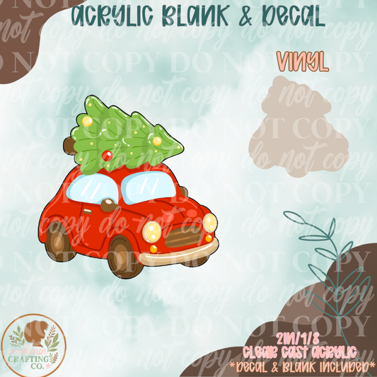 Festive Car Acrylic Blank & Decal Set