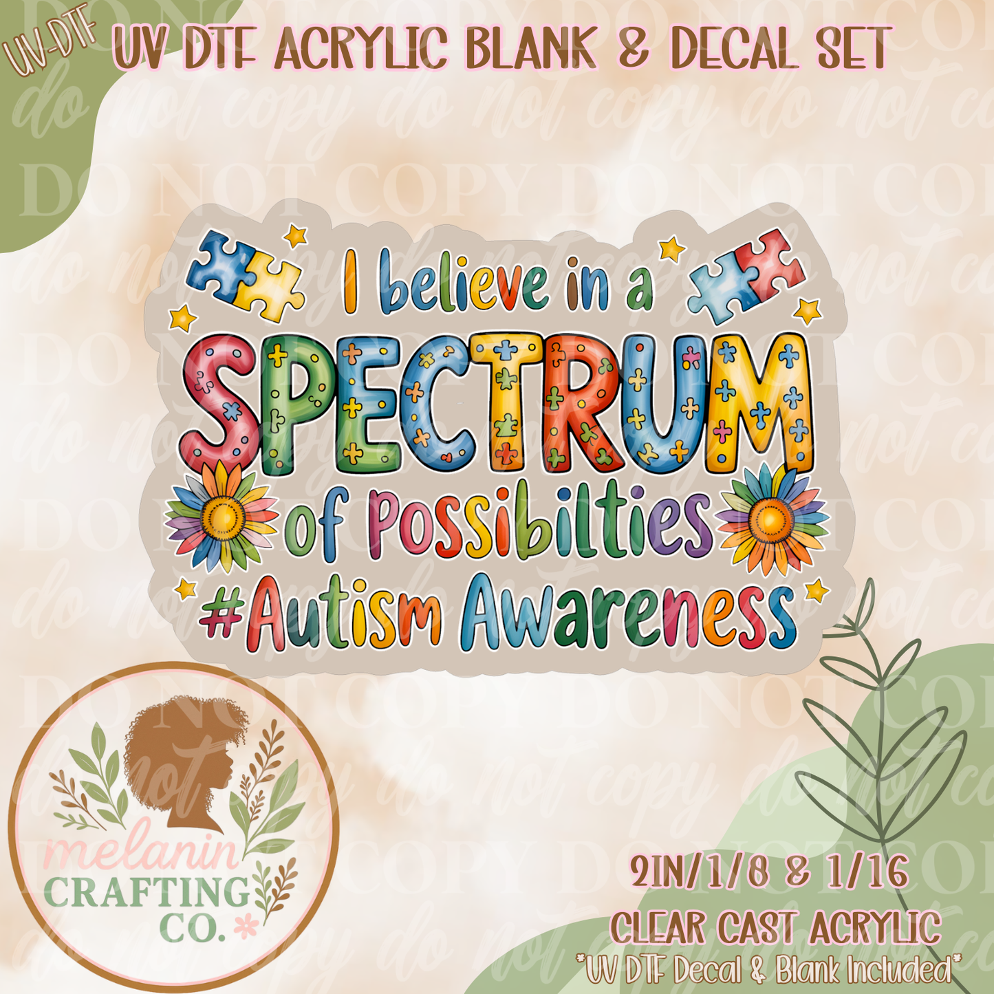 Spectrum of Possibilities UV DTF Acrylic Blank Set