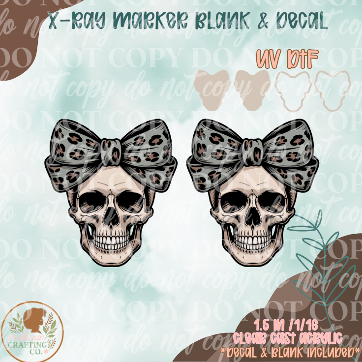 Leopard Skul Face X-Ray Markers (UV Dtf Included)