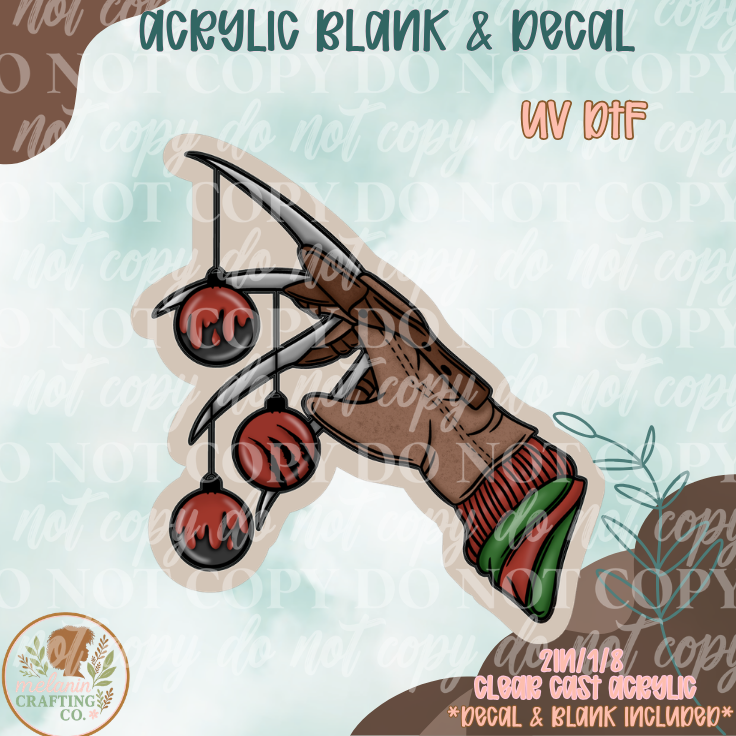 Horror Ornaments UV DTF Acrylic Blank Set