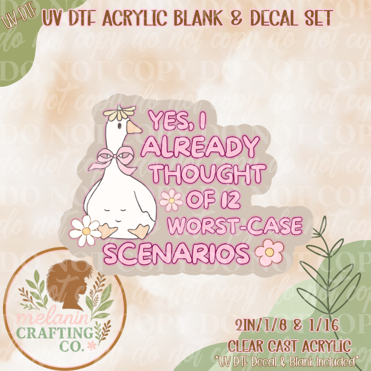 Worst Case Scenarios UV DTF Acrylic Blank Set