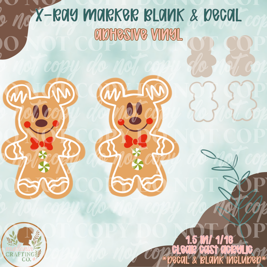 Gingerbread Man X-Ray Markers (Decal Included)