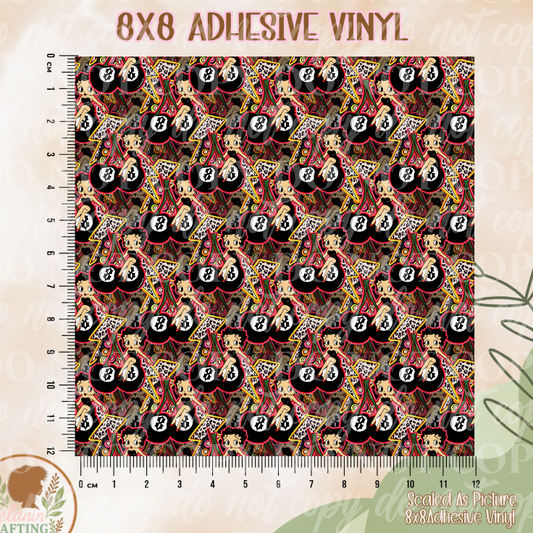 Boop Cherries  8x8 Adhesive Vinyl