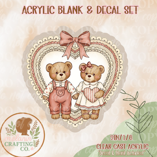 Heartfelt Bunny Acrylic Blank & Decal Set