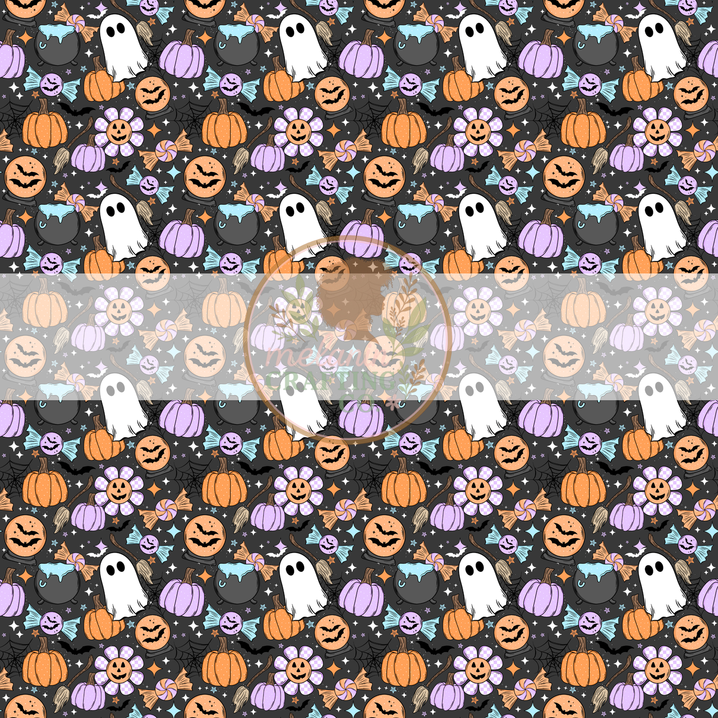 Pastel Checkered Halloween 12x12 Adhesive Vinyl
