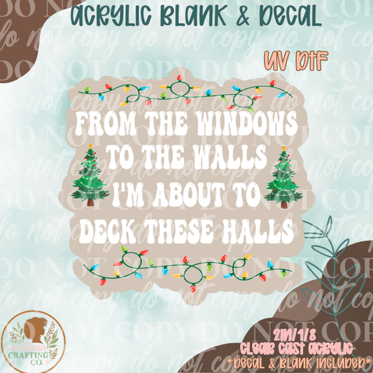 Deck These Halls UV DTF Acrylic Blank Set