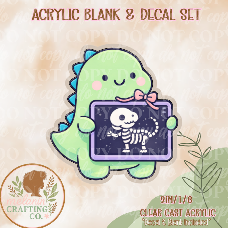 Rad Dino Acrylic Blank & Decal Set