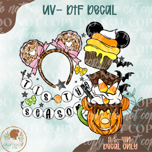 Tis The Season Mouse UV Dtf Decal Only