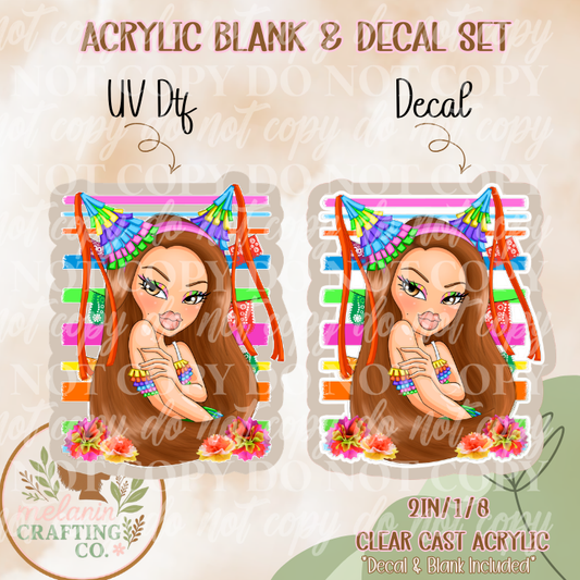 Fiesta Doll Acrylic Blank & Decal