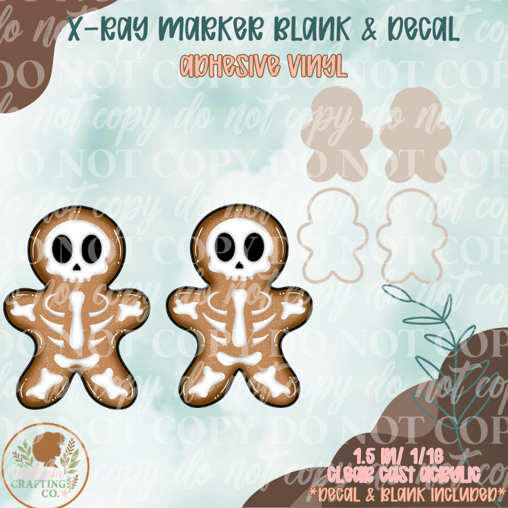 Skellie Gingerbread X-Ray Markers (Decal Included)
