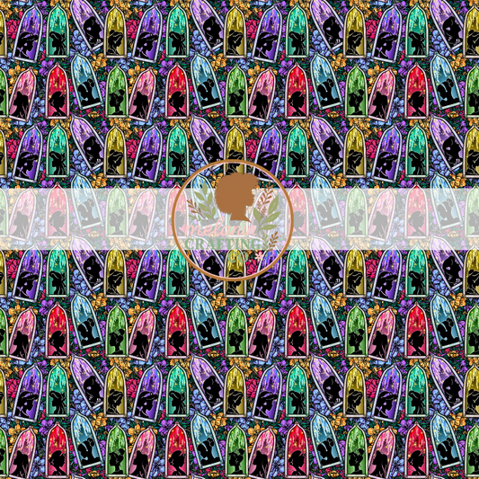 Floral Window Princess 12x12 Adhesive Vinyl