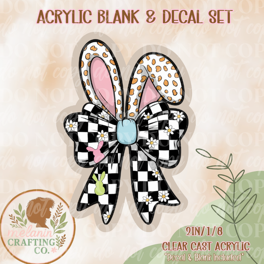 Leopard & Lace Acrylic Blank & Decal Set