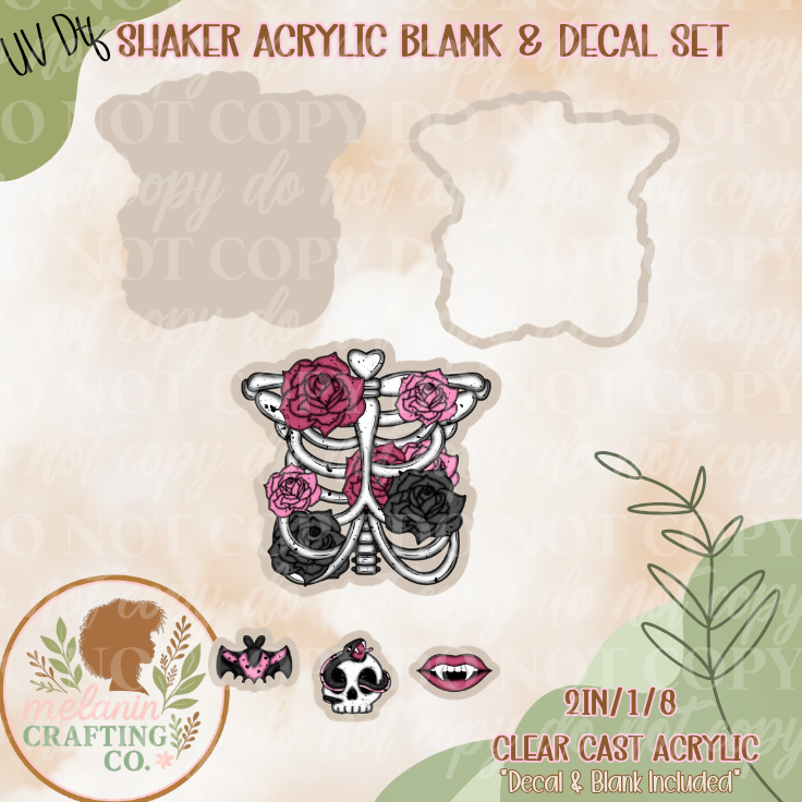 Rose Rib Cage Shaker UV Dtf Shaker Set