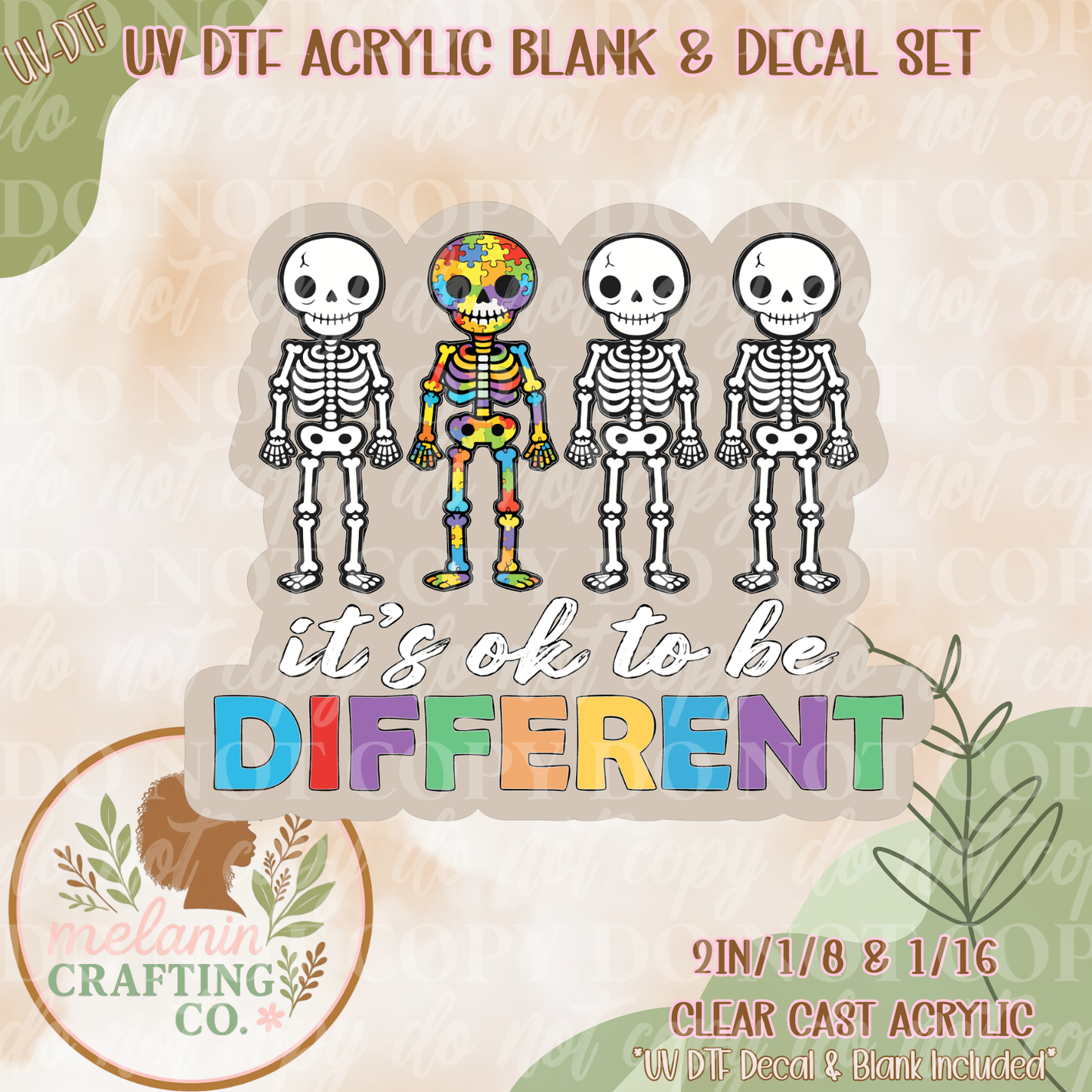 It's Ok To Be Different UV DTF Acrylic Blank Set