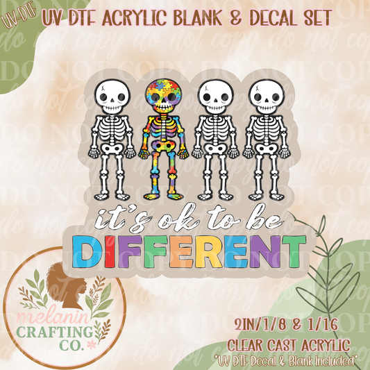 It's Ok To Be Different UV DTF Acrylic Blank Set