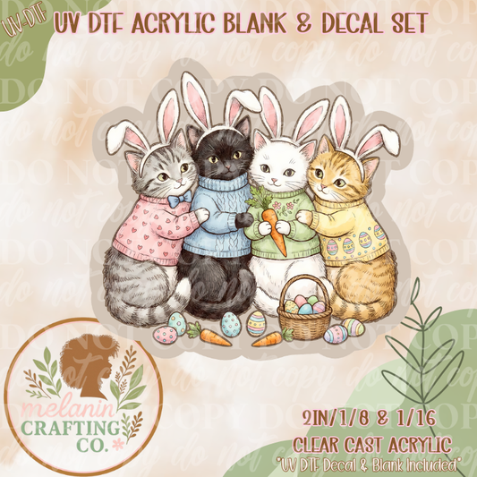Easter Snuggle Squad  UV DTF Acrylic Blank Set