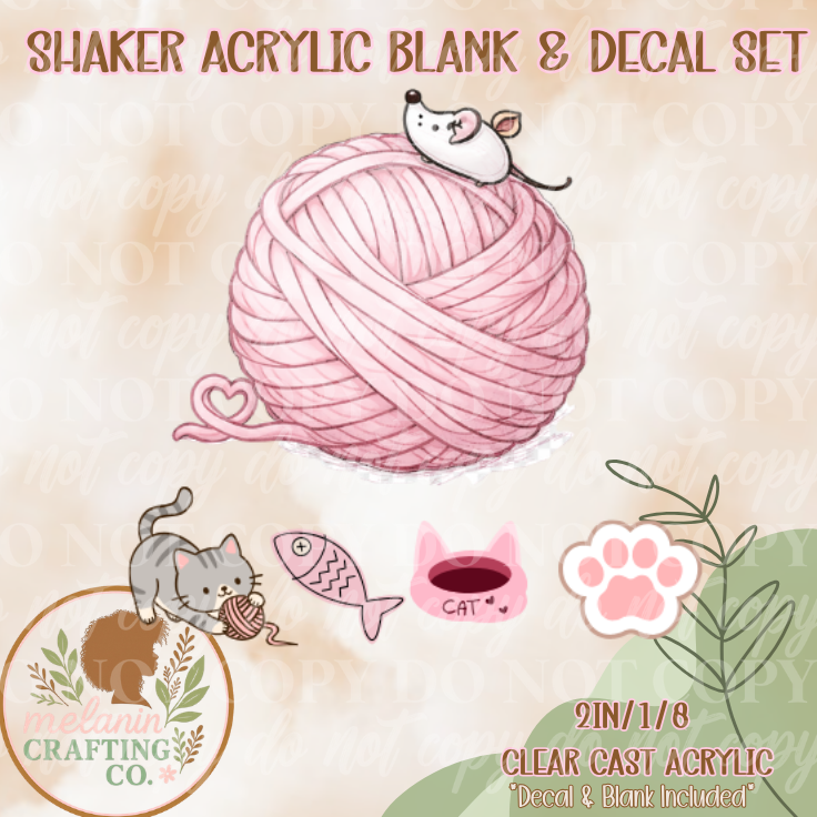 Ball of Yarn UV Dtf Shaker Set