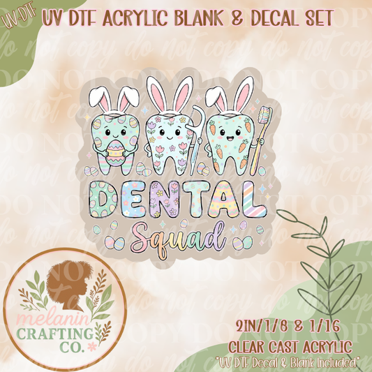 Dental Squad Bunnies UV DTF Acrylic Blank Set