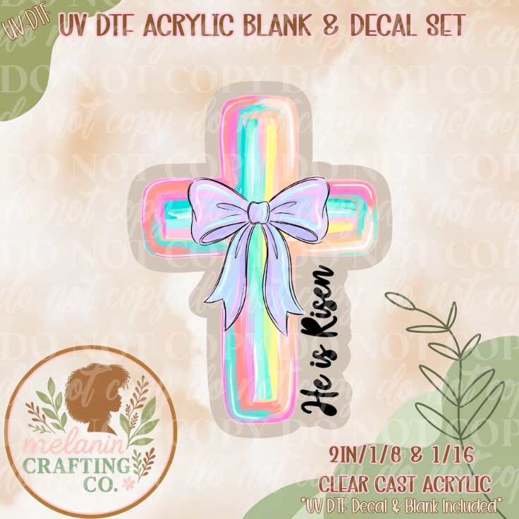 Cross Easter UV DTF Acrylic Blank Set