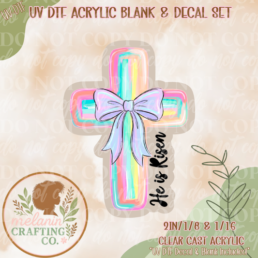 Cross Easter UV DTF Acrylic Blank Set