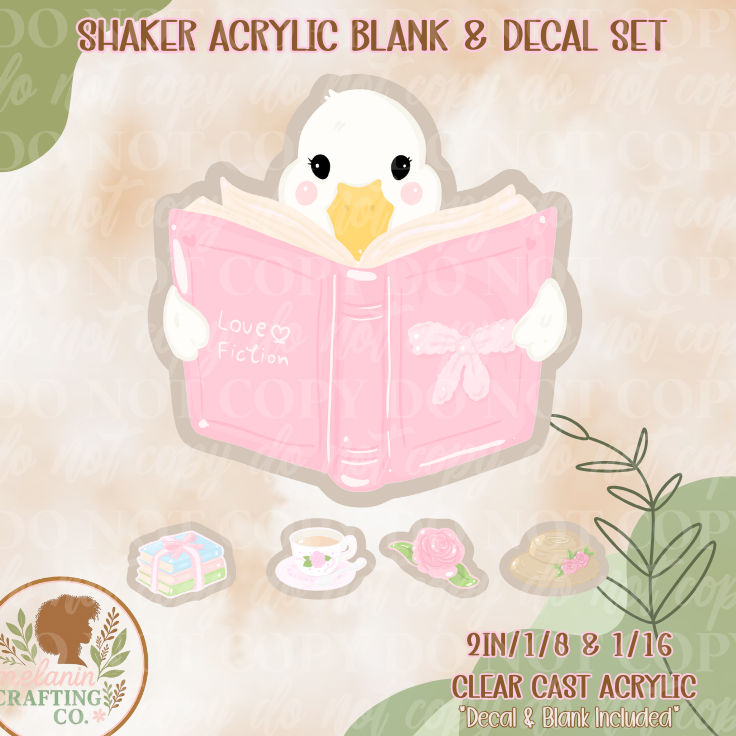 Love Story Chick Acrylic Blank & Shaker Set