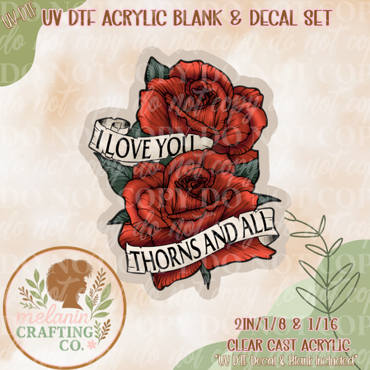 Thorns & All UV DTF Acrylic Blank Set