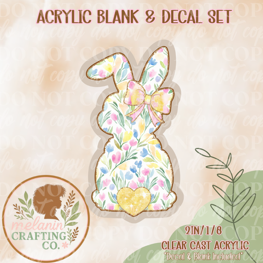 Bloom & Bow Bunny Acrylic Blank & Decal Set