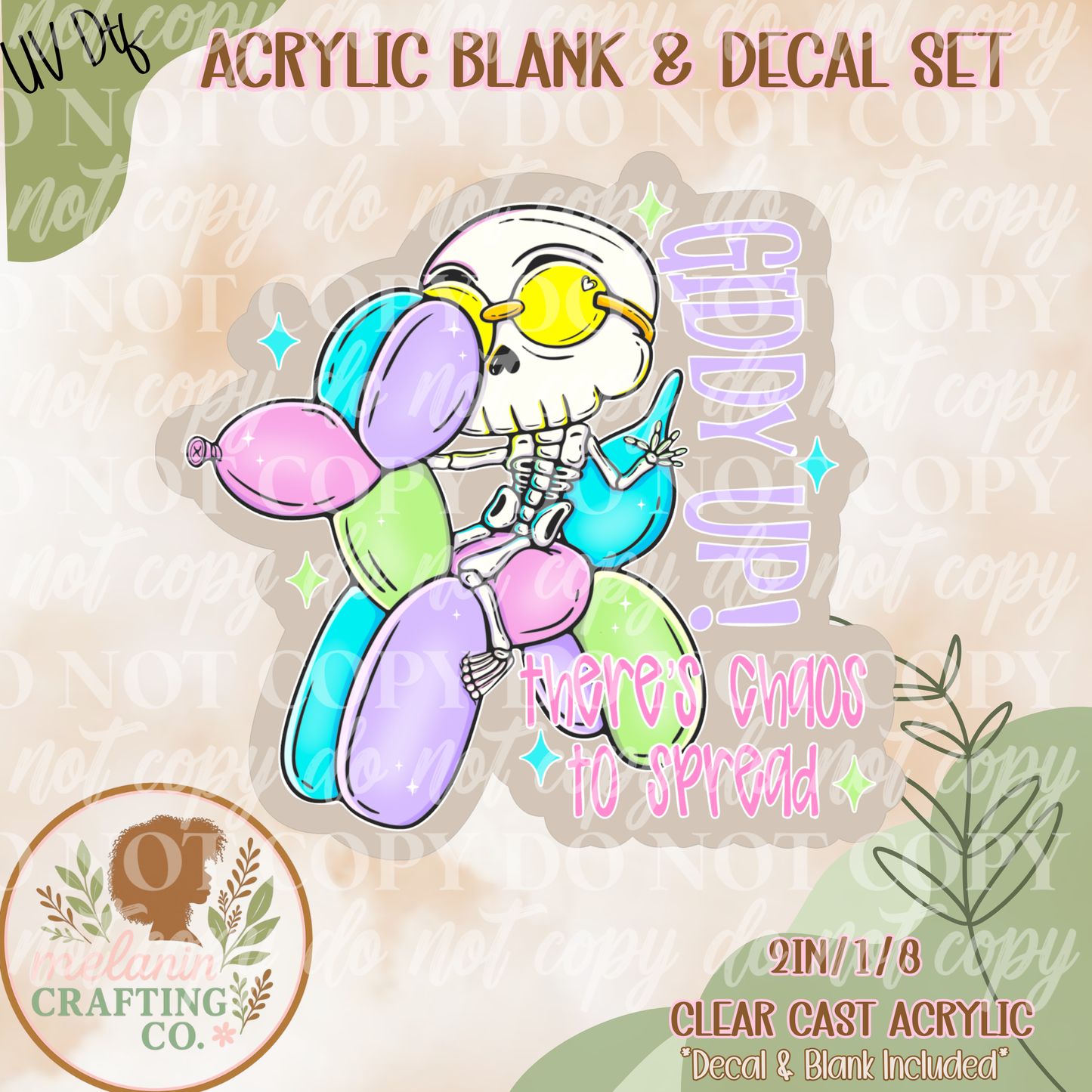 Giddy Up UV Dtf Acrylic Blank Set