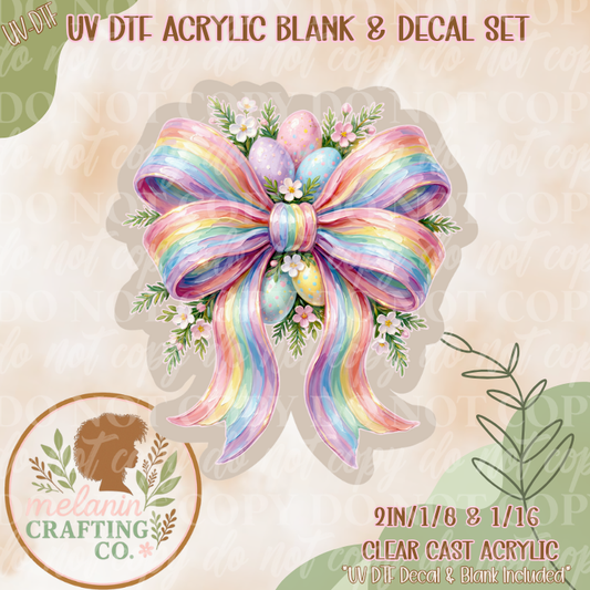 Easter Candy Ribbon  UV DTF Acrylic Blank Set