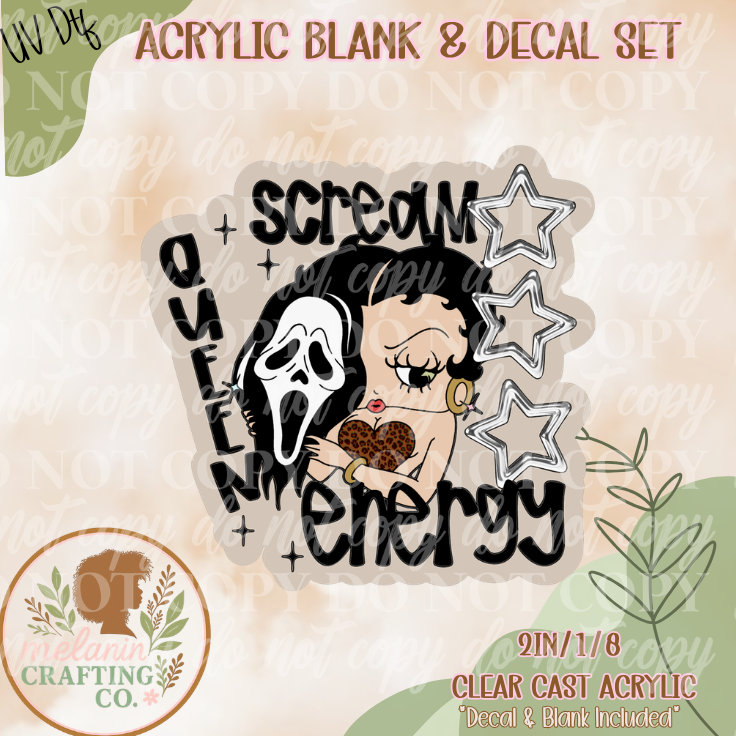Scream Queen Energy UV DTF Acrylic Blank Set