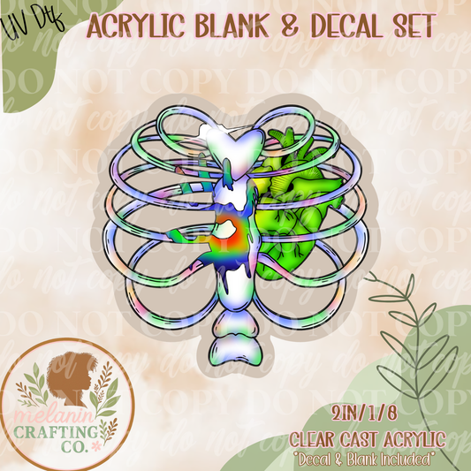 Alien Rib Cage UV DTF Acrylic Blank Set
