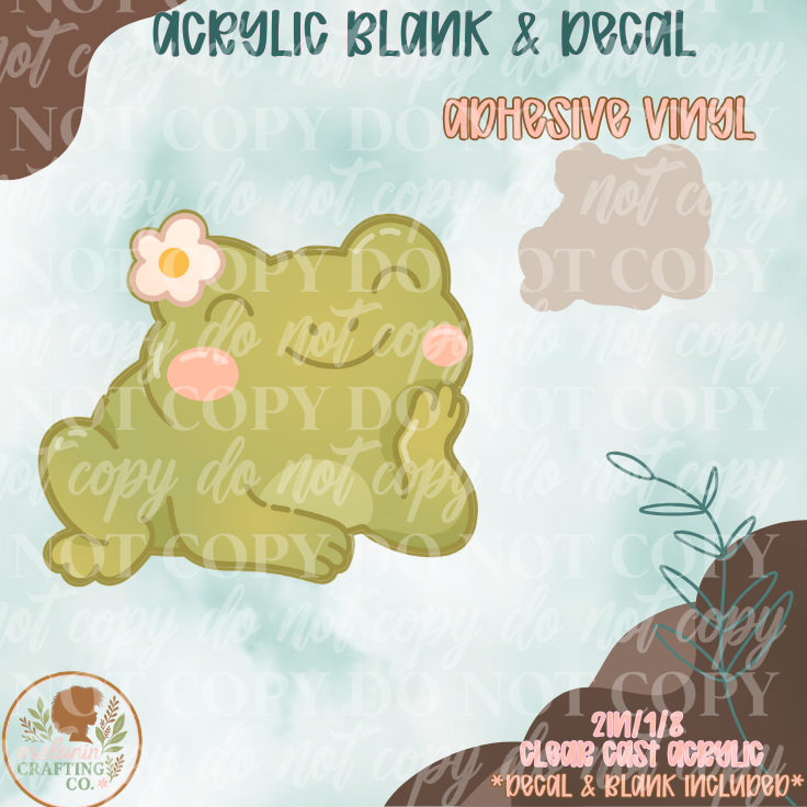 Froggy Fall Acrylic Blank & Decal Set