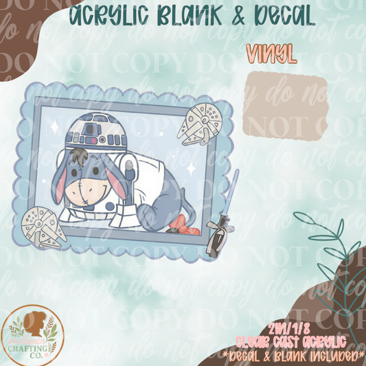 Donkey Wars Acrylic Blank & Decal Set