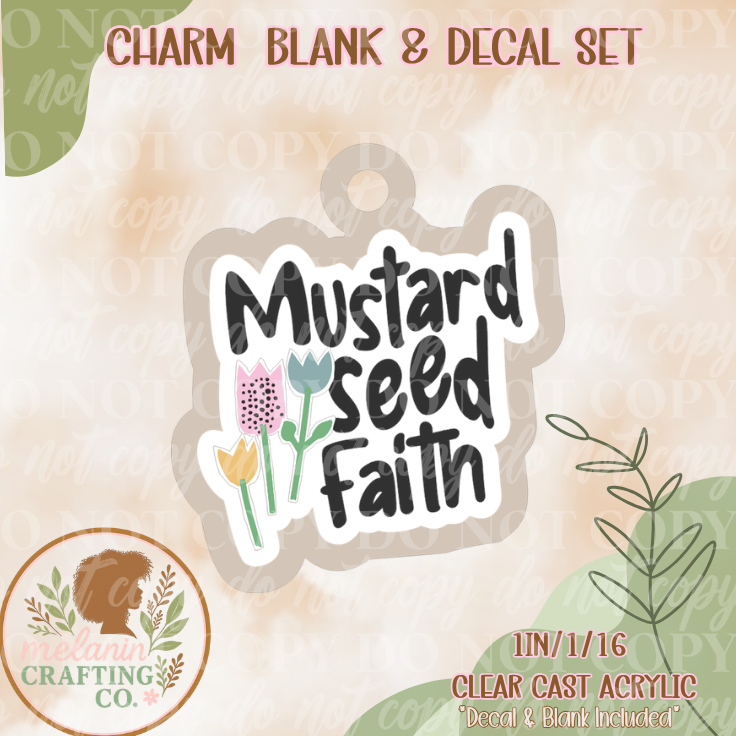 Mustard Seed Faith Charm & Decal Set