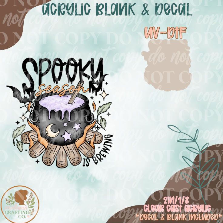 Spooky Season Brewing UV DTF Acrylic Blank Set