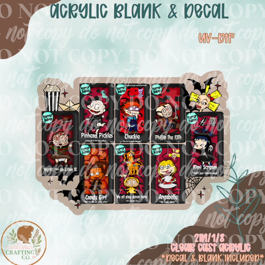 Horror Dolls Mashup UV DTF Acrylic Blank Set